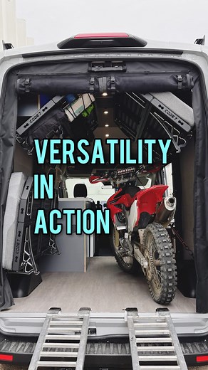 Paradigm Van Conversions on Instagram: "Versatility in action! Our Code 7 bed system instantly flips between a cozy sleeping space and open cargo area—so you can tackle every adventure in comfort. Whether you’re hauling gear for a weekend escape or hosting friends for a road trip, our camper vans adapt to your lifestyle. 📢 We only have a handful of build slots left for 2025! Don’t wait—secure yours now! 🌞🏕️ 📩 DM us or visit our website to start your build! #Code7 #VanLife #CamperVan #RoadTri