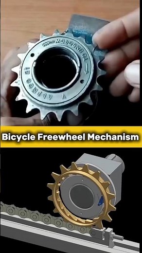 Bicycle Freewheel Mechanism Explained | Engineering Animation#shorts