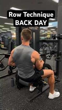 Proper Row Technique - BACK DAY