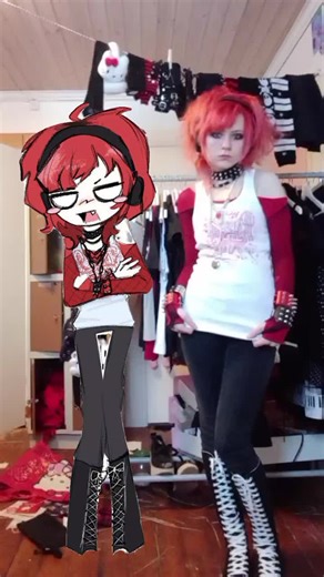 Used a new pen for this drawing and i dont like it. I think ima stick to my usual moving forward.. yes more scene emo drawings piss off I'm to lazy for my actual artstyle 🤬 I love this pierce the veil shirt but I think I should've made it like bigger cuz it barely shows upp on camera 😔 #OOTD #punk #goth #alt #outfitinspo @Nikolai!! @Ayanoᰔᩚ @TheBunnyNk ‼️🍓