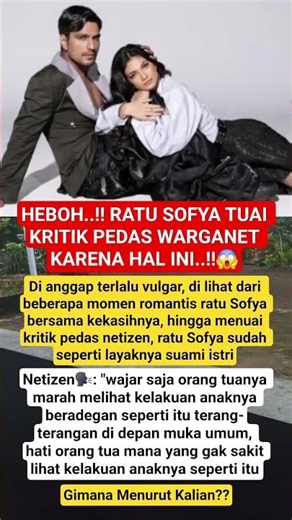 HEBOH..!!RATU SOFYA TUAI KRITIK PEDAS WARGANET KARNA HAL INI!? #beritaartis #gosipartis #beritaviral