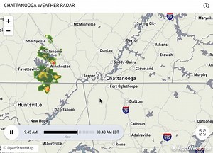 AccuWeather Radar Showing Rain West of Chattanooga 9:17am ET. #Chattanooga #Tennessee #TDOT #Traffic #Weather https://www.accuweather.com/en/us/chattanooga/37402/weather-radar/331086 | On Time Traffic