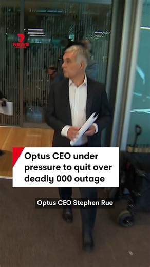 Optus CEO Stephen Rue is under pressure to quit after the telco's deadly triple-zero outage last week. #optus #triplezero #telco #emergency #ceo | 7NEWS Australia