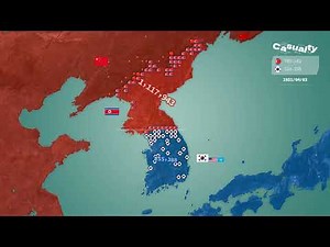 1950-1953 The Korean War Animated Map #ColdWar