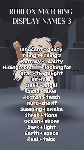 ROBLOX MATCHING DISPLAY NAMES!!