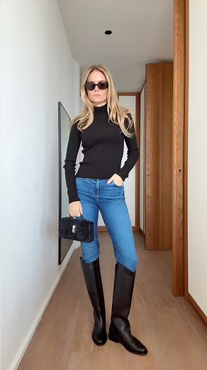 PAIGE on Instagram: "An Autumn lineup sure to be a favorite. @clairerose in the Raisa Top, Laurel Canyon Jean, and Raina Boot"