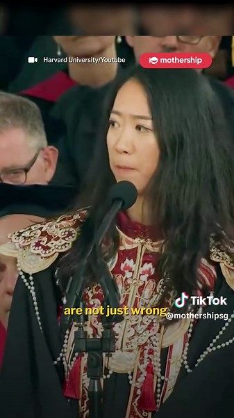 On the same day of the Chinese student’s heartfelt address, a U.S. federal judge blocked a Department of Homeland Security order that would have barred the university from enrolling international students, South China Morning Post reports. #harvard #college #women #fyp