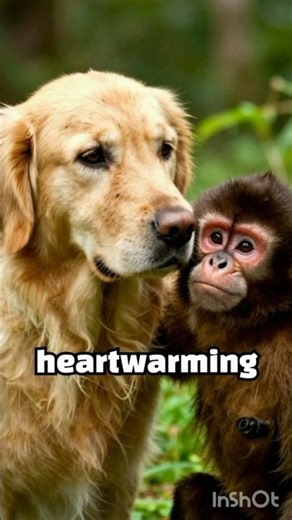 “Unlikely Best Friends 🐶🐒 | Cutest Friendship Ever!” 👍 #shorts