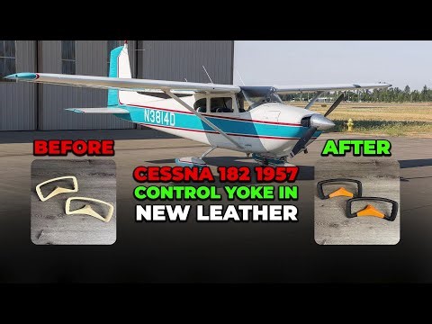 Cessna 182 1957 Control Yoke in New Leather