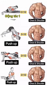 16K views · 207 reactions | 4 Push-Up Variations for Better Chest, Shoulders, and Triceps - 4 Bài Tập Hít Đất Càng Tập Càng Giúp Bạn Sở Hữu Ngực, Vai, Tay Sau Càng Đẹp #pushups #chestworkout #shoulderworkout #tricepworkout #fitness #strengthtraining | IQIFitness Store | Facebook