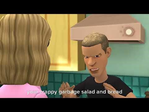 Childish Dad yells at his wife, trashes the house and gets divorced