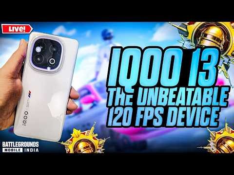 🔴IQOO 13 BGMI 4.4 120 FPS STABLE 😲🔥LIVE TEST WITH FPS METER & HANDCAM 🔥 #bgmilive #youtubestream