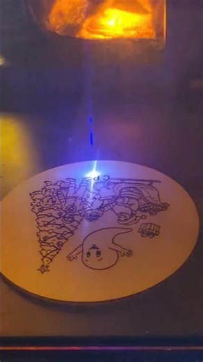 Can They See Him? Casper's Magical Christmas | Laser Art #shorts