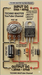 LM317 Adjustable Power Supply ⚡ 3V-40V to 1.25V-37V | Easy DIY Voltage Regulator (3D)