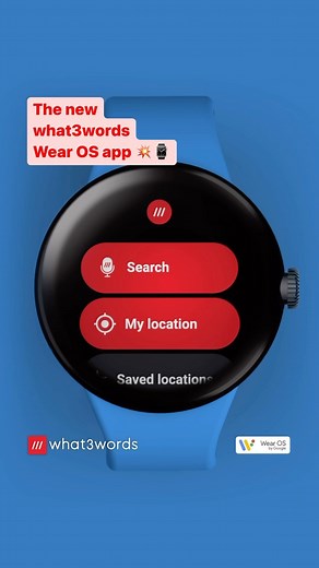Introducing our latest Wear OS app ⌚✨ The updated app makes it super easy for you to search a what3words address using voice, view your current location and navigate to precise locations on-the-go, with just a few taps on your wrist 👏 Watch how it works 👀👇 #AppUpdate #App #HowTo #Tutorial #FitnessWatch #WearOS #AndroidApp #Tech #TryThis #Watchapps #SmartWatch #SmartWatchTips #Running #RunningApps | what3words