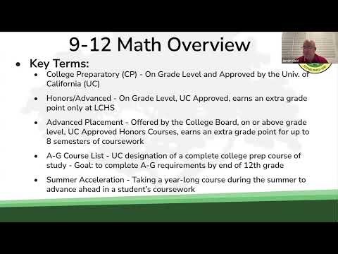 LCUSD 7-12 Math Pathways Presentation to 5th-6th Grade Families