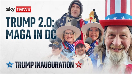 Sky News spent Trump’s inauguration with his die-hard supporters—custom outfits, unique merch, and freezing queues as thousands gathered in DC to celebrate the moment. Read more on Trump's inauguration: https://trib.al/bFQ5TfW | Sky News