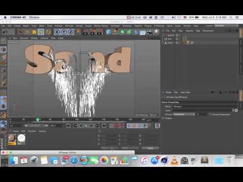 how to convert objects to sand in c4d with thinking particles