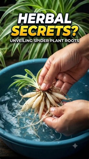 The hidden tubers of a Spider Plant! Did you know about this? 🌱💧
