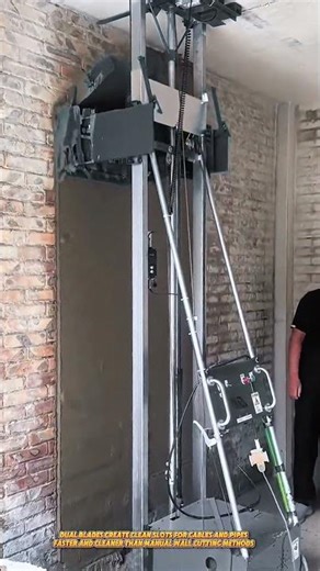 Wall Chasing Machine Cuts Precise Cable Channels in Concrete Walls #machine