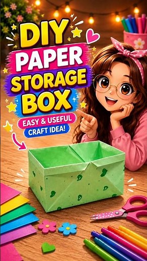 Cute Mini Paper Basket 🌸 | Easy DIY Paper Craft for School 🎒
