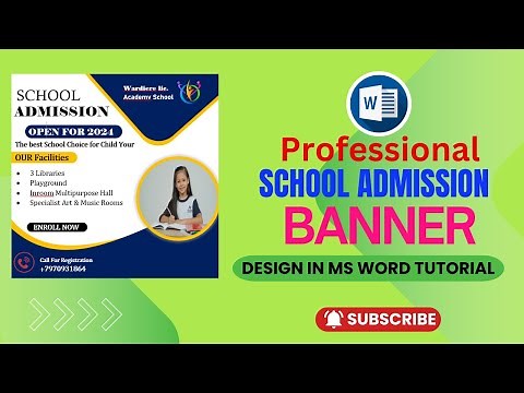 School Admission open Flyer Design in Ms Word || How to Pamphlet Design in Microsoft Word Tutorial
