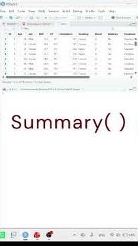 summary function in RStudio