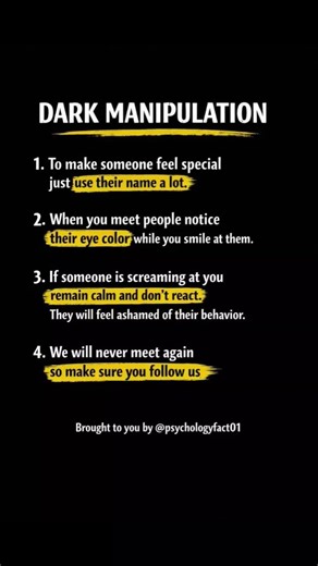 DARK MANIPULATION FACTSMost people never notice psychology.#DarkPsychology#MindGames#Human Behavior