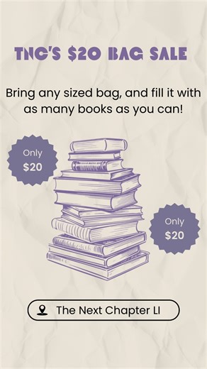 Taylor 💗 || #bookstagram on Instagram: "If you’re looking for a great deal on books, look no further than The Next Chapter’s $20 bag sale! This sale is for all the books they have in their back room, and they’re encouraging people to bring suitcases and IKEA bags! They have a huge variety of books to choose from, so I’m confident you’ll find so many to add to your collection! The sale is running from 11/28-11/30, so if you’re in the area, head on over to The Next Chapter in Huntington NY, and t