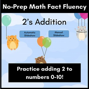 Adding 2 Math Fact Fluency Practice
