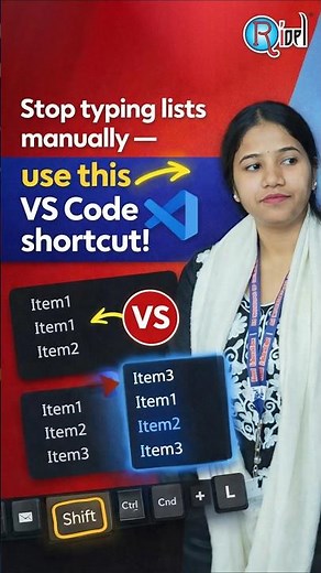 Stop typing lists manually — use this VS Code shortcut!” 🚀