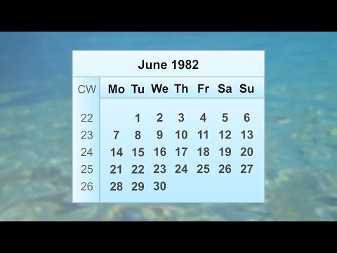 June 1982 Calendar