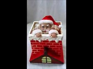 Telco Motionette Santa in Chimney Musical Animated Christmas Display