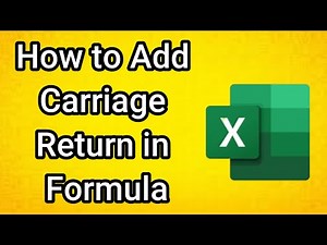 How to Add Carriage Return in Formula in Excel (2025)
