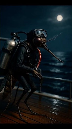 nyamuk diving #nyamuk #mosquito #ai #short #shorts