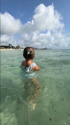 Cute Beach Shorts! Naomi having fun in clear ocean waters of Miami beach