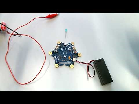 Calliope mini: eine externe LED anschliessen (Hardware)