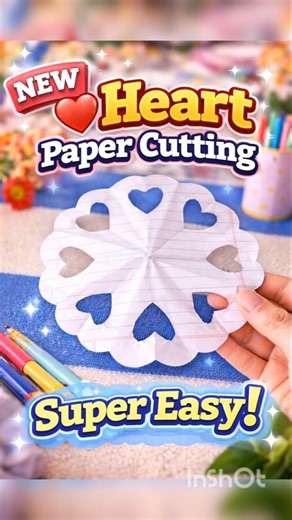 Easy Paper Heart Design ❤️ | Amazing Paper Cutting Craft ✂️ | DIY Room Decoration Idea
