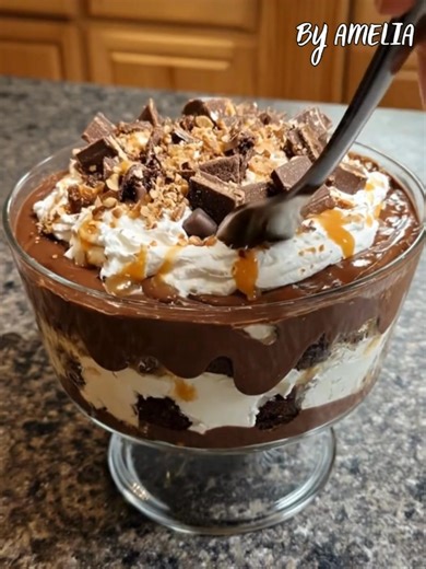8K views · 60 reactions | Chocolate Fudge Brownie Trifle – Layered,...