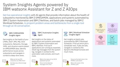 System Insights Agent Demo: OMEGAMON & SA Agent CICS scenario