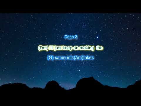 Thinking Out Loud by Ed Sheeran play along with scrolling guitar chords and lyrics