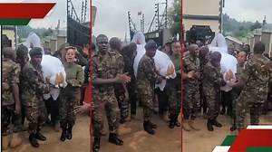 “Kama sio hivi sitaki”: Kenyan ladies smitten by KDF soldiers dancing at wedding