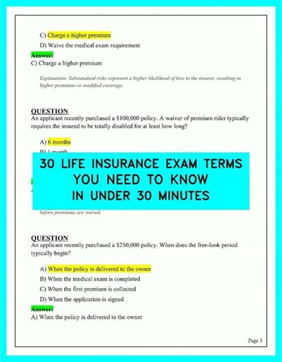 Life Insurance Exam: 30 Essential Terms to Master in Under 30 Minutes