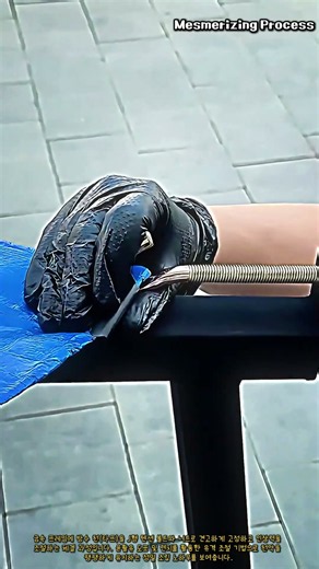 야외 프레임 천막 텐션 볼트 고정 작업 #worker #process #tarp #fastener #assembly