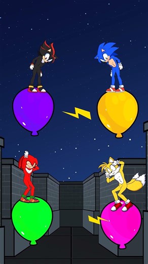 Balloon challenge: Sonic x Tails Vs Shadow x Knuckles - Which team will Win?!