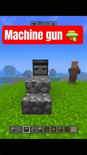 Minecraft Machine Gun 🔫 #minecraft #catmemes #youtubeshorts #shorts #viral #trending #ff #ytshorts