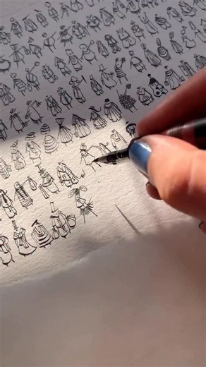 designboom magazine on Instagram: "always a pleasure watching @deville.design sketch her little figures ✒️ she’s never drawn the same character twice! #designboom #sketching #drawing #pendrawing #fountainpen"