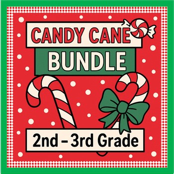 Candy Cane BUNDLE brochure craft color page sheet 3rd grade center reading