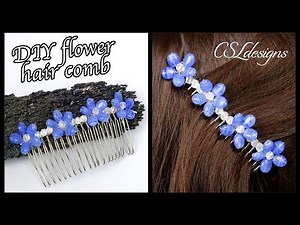 Easy DIY flower hair comb