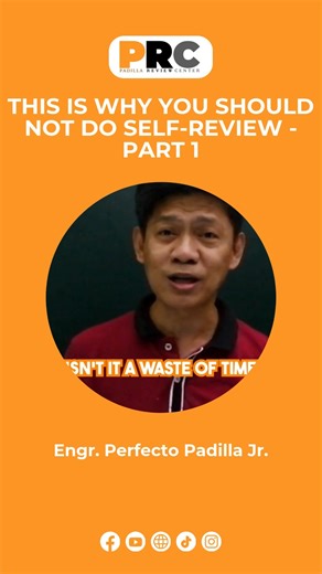 2.6K views · 61 reactions | Self-Review Struggles? Don't risk your future! Consider doing a self-review before your exams. Hold on! ✋ While reflecting is great, self-assessment can be tricky. Here's the Part 1 of Engr. Perfecto Padilla Jr. explores why relying solely on self-review might not be your best strategy. Stay tuned for Part 2! #PadillaReviewCenter #ReviewReady #SelfReviewStruggles #CEBoardExam | PRC - Padilla Review Center | Facebook